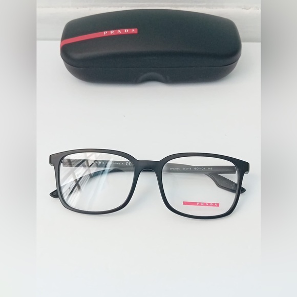New Authentic- Prada Linea Rossa PS 05MV 1BO1O1 53 Men's Eyeglasses - Picture 8 of 10